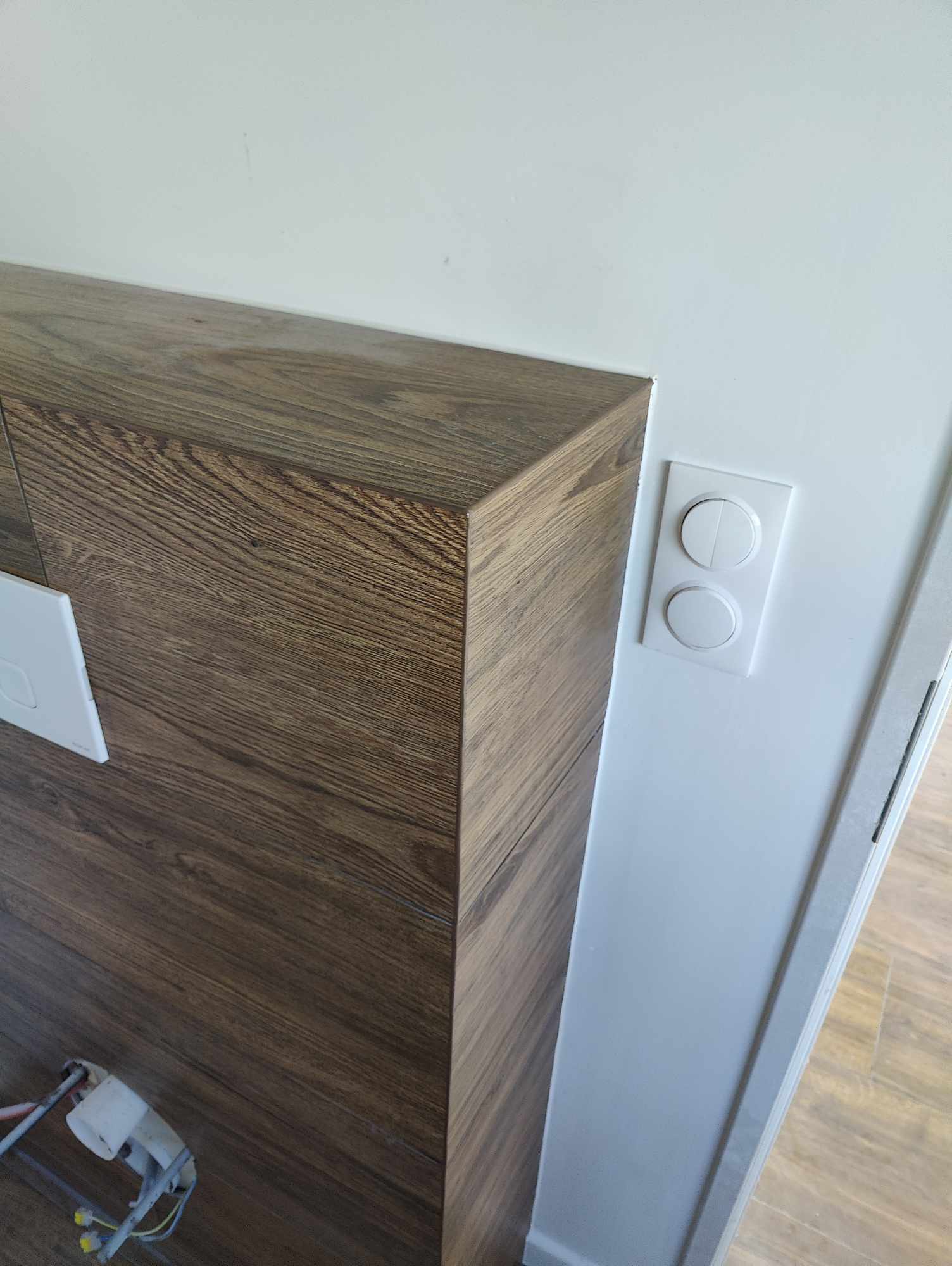 Habillage WC sans profilé